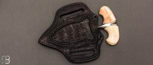   Couteau " Push Dagger " custom de Samuel Lurquin - Ivoire de phacochère