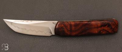   Couteau  "  Sanjo " custom par Guy Poggetti - Bois de fer d'Arizona et lame en C130