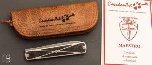   Couteau " Sfilato Sobrio " liner lock par Carlo Cavedon - CavedonArt