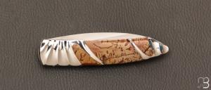 Couteau  "  Skimmer Self Lock " par Scott Sawby - Field jaspe