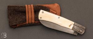  Couteau " Slipjoint " par Jesus Granda - ivoire de phacochère