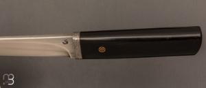 Couteau " Tanto "  de Jean Paul Sire - Ebène et lame forgée acier C130