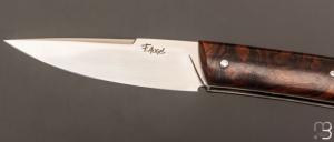  Couteau " Tendos  " custom par Frédéric Augé - Bois de fer et RWL-34
