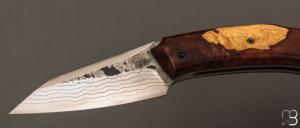    Couteau " Yakuza " de poche type Piémontais de Jean Michel Martin