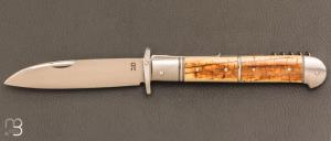  Couteau " Yssingeaux 2 pièces avec garde à bascule et palanquille  " par Romain Alvarez - Mammouth et RWL34