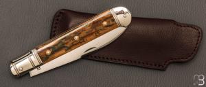  Couteau " Yssingeaux" par Romain Alvarez - RWL34 et ivoire de mammouth