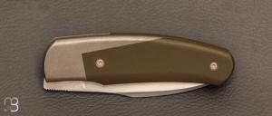     Couteau  " custom " pliant de David Lespect - G10 / Titane et RWL34