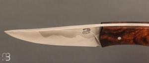 Couteau droit par Nicolas Mestrallet - Atelier du couteau de Vaunaveys - Acier C130 et bois de fer