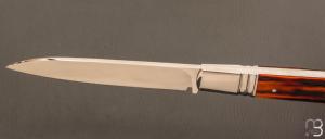   Couteau " Inspiration Issoire/Yssingeaux " par Honoré Vilain - Amber stag et RWL34