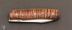   Couteau " liner lock " custom de David Lespect - Koa et C105