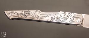   Couteau " Slipjoint "  custom par Philippe Jourget - Titane et RWL34