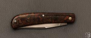  Couteau " custom slipjoint "  par Don Hanson III - Rag Micarta WW2 et lame en W2