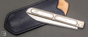 Couteau " Grande Chimère " pliant fait main par Bastien Toubhans - Atelier Beau Merle