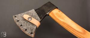  Hache Style « forestière » par Frederic Maschio - Rape / Tranchant C70  et manche en frêne