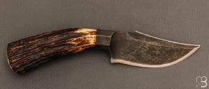  Couteau Hunter Semi intégral custom fixe de Samuel Lurquin - Cerf Sambar et W2