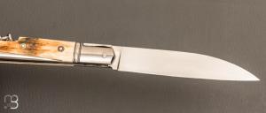    Couteau " Issoire 3 pièces " custom de Jérôme Bellon - Ivoire de mammouth et RWL34