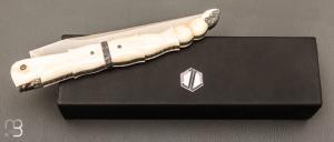 Couteau " Laguiole 18 CM Queue de Scorpion " de Jérôme Lamic - ivoire de phacochère et RWL34