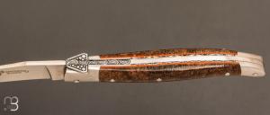 Couteau Laguiole en Aubrac 12 cm manche en os de mammouth