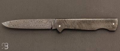  Couteau " Basic " slipjoint custom par Anthony Brochier - Damas