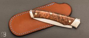  Couteau " 1820 " par Mathieu Herrero - Thuya et lame en 14C28N