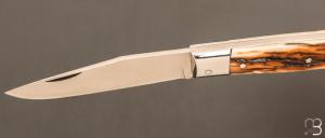   Couteau " Alpin " par Erwan Pincemin - Ivoire de mammouth et lame en N690