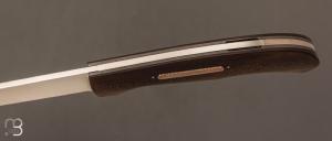 Couteau " Big Lock-back  " custom par Petr Hofman - Black Chacate wood et RWL34