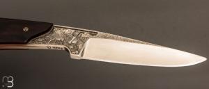    Couteau " Pièce unique" droit par Charles Roulin