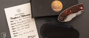 Couteau " Brevimana " custom par Silas Coutellerie - Bois de fer et Sandinox cuivré