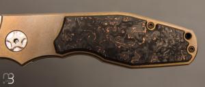  Couteau " Creed " custom framelock par Thierry Savidan - Titane et Fat carbon