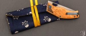 Couteau " DAV " custom par Torpen Knives - Jérôme Hovaere - Richlite Micarta et N690