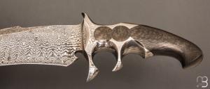   Couteau " Double Keyholde sub-hilt damas " de Samuel Lurquin