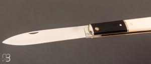 Couteau " Effilé "  par Adrien Vautrin - Mammouth et corne noire