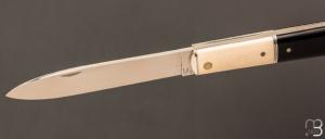 Couteau " Effilé "  par Adrien Vautrin - Mammouth et corne noire