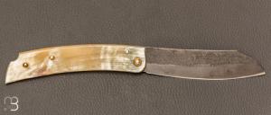 Couteau " Eustache " piémontais par Geoffroy Gautier - Corne