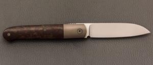 Couteau " Fructis Lag " custom de Stéphane Espi - Micarta WW2 et lame en RWL34