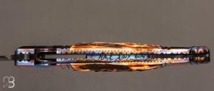  Couteau " Gitano Custom " pliant de Gudy van Poppel - Cerf Sambar et Böhler N690