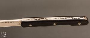  Couteau " Le Capi " par la Coutellerie Savignac - Ebène et lame en 14c28