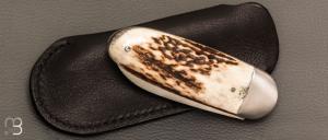   Couteau " Le Manu " par La Bonne Trempe - Bois de cerf et 14c28