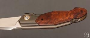   Couteau " Lock-Back " custom par Romain Lopez - Bois de fer et RWL-34