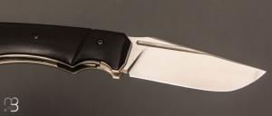 Couteau " Midnight liner " custom par Olivier Ouertal - Tremble stabilisé et lame en RWL-34