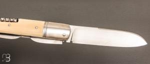   Couteau " Multi-pièces " custom par Karim Valentin - Les couteaux D'Hure - Ivoire de mammouth