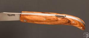   Couteau Pallarès Solsona pompe arrière Olivier et lame Carbone