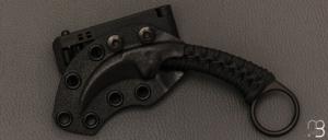  Couteau PiKa Karambit tressé noir par Bastinelli Créations