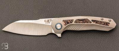 Couteau " RT-Kestrel-RTPO-C " par Remette RT - Titane et lame en S45Vn