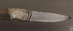    Couteau " Rokh S" par Florian Keller - Fibre de carbone et damas