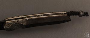    Couteau " Rokh S" par Florian Keller - Fibre de carbone et damas