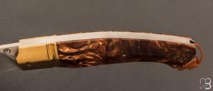  Couteau " SHELBY XL " custom par Arnaud Dallier - Bouleau stabilisé et RWL-34