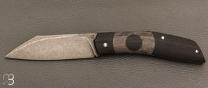   Couteau " Scalp " custom par David Brenière - G10/Fibre de carbone et Elmax