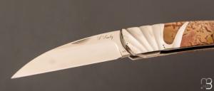 Couteau  "  Skimmer Self Lock " par Scott Sawby - Field jaspe