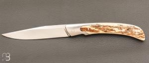    Couteau " Slipjoint " par Manu Benoist - Cro�te de mammouth et RWL34